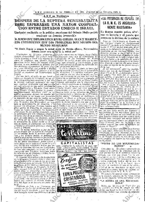 ABC MADRID 14-02-1953 página 11