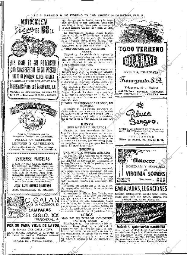 ABC MADRID 14-02-1953 página 12