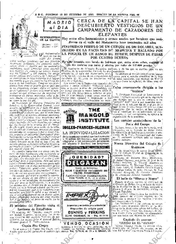 ABC MADRID 15-02-1953 página 43