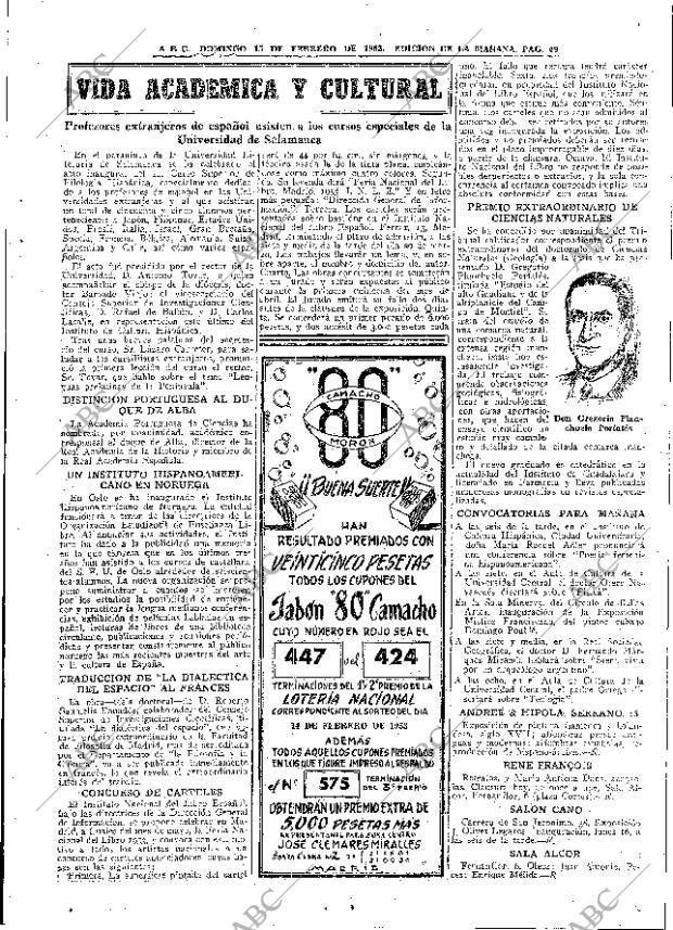 ABC MADRID 15-02-1953 página 49