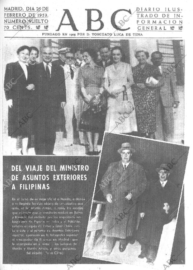 ABC MADRID 25-02-1953 página 1