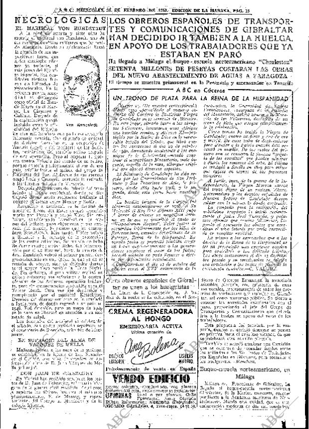 ABC MADRID 25-02-1953 página 15