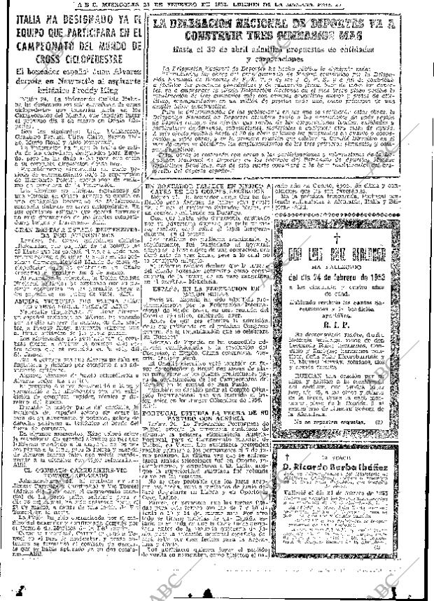 ABC MADRID 25-02-1953 página 27
