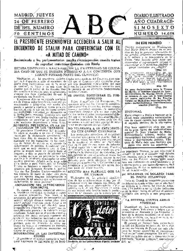ABC MADRID 26-02-1953 página 15