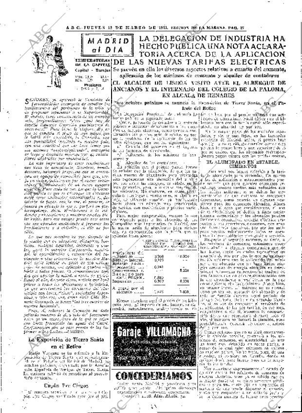 ABC MADRID 12-03-1953 página 27
