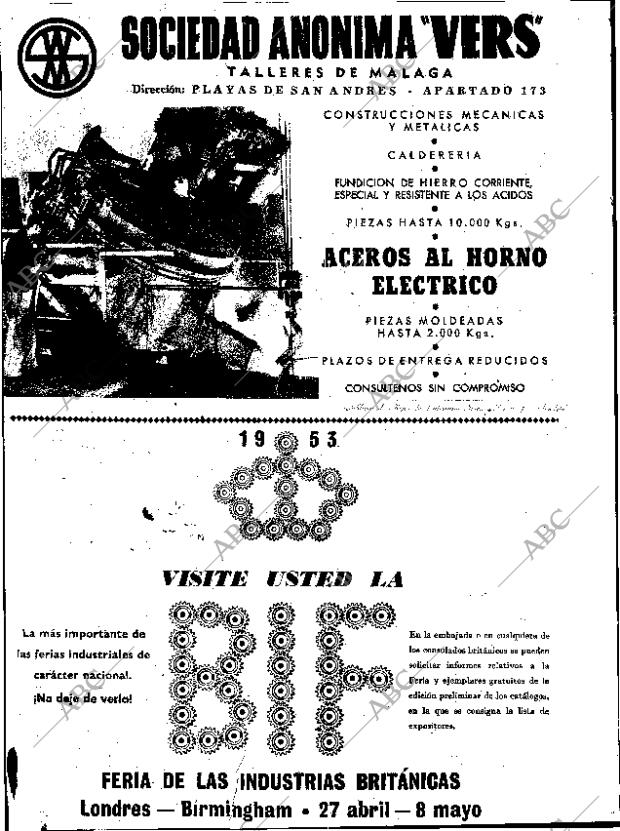 ABC SEVILLA 15-03-1953 página 16