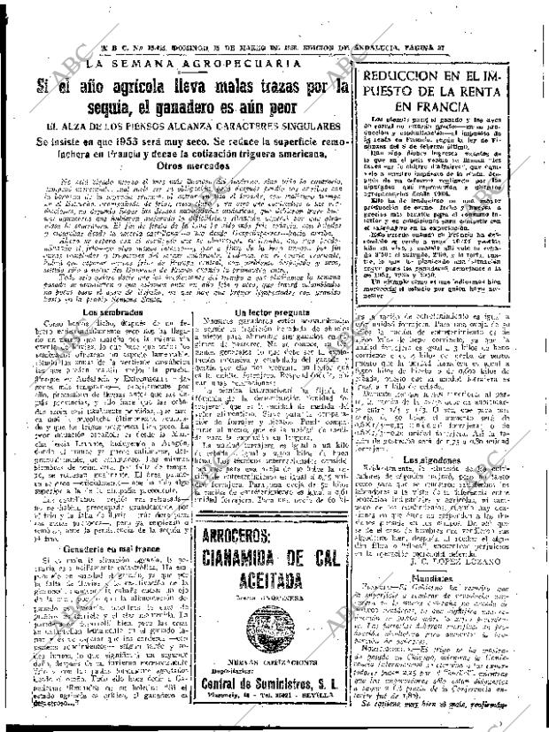 ABC SEVILLA 15-03-1953 página 27