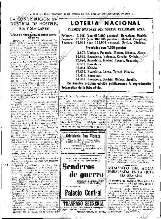 ABC SEVILLA 15-03-1953 página 31