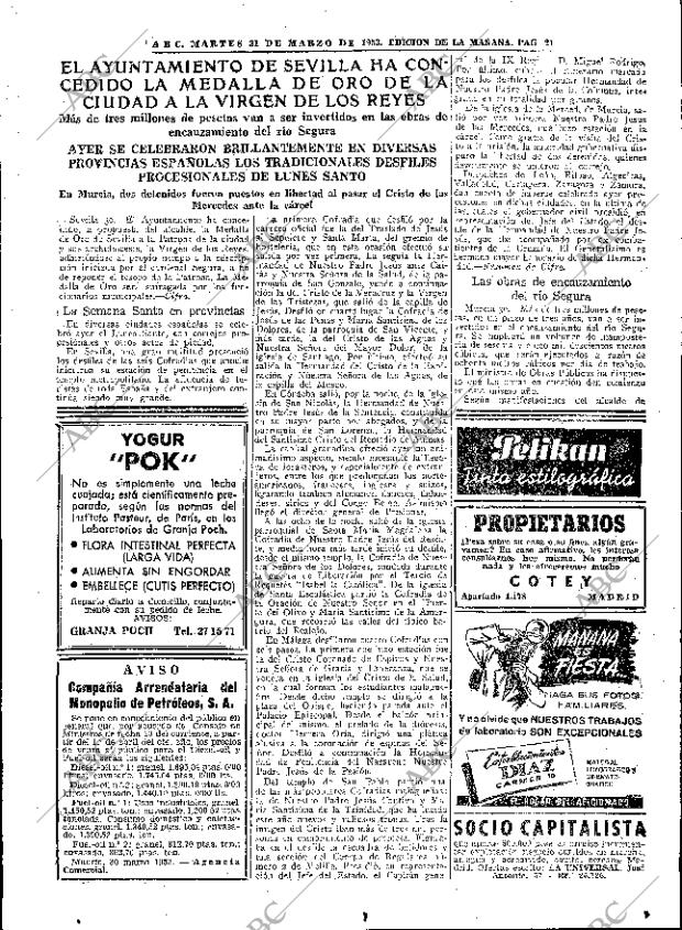 ABC MADRID 31-03-1953 página 21