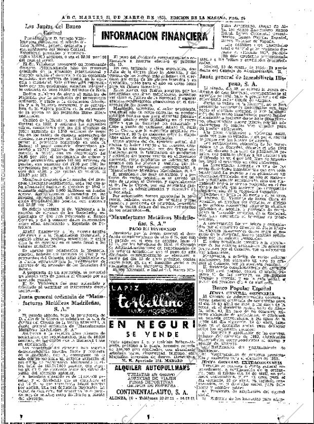 ABC MADRID 31-03-1953 página 24