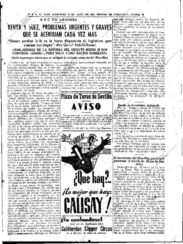 ABC SEVILLA 15-04-1953 página 15