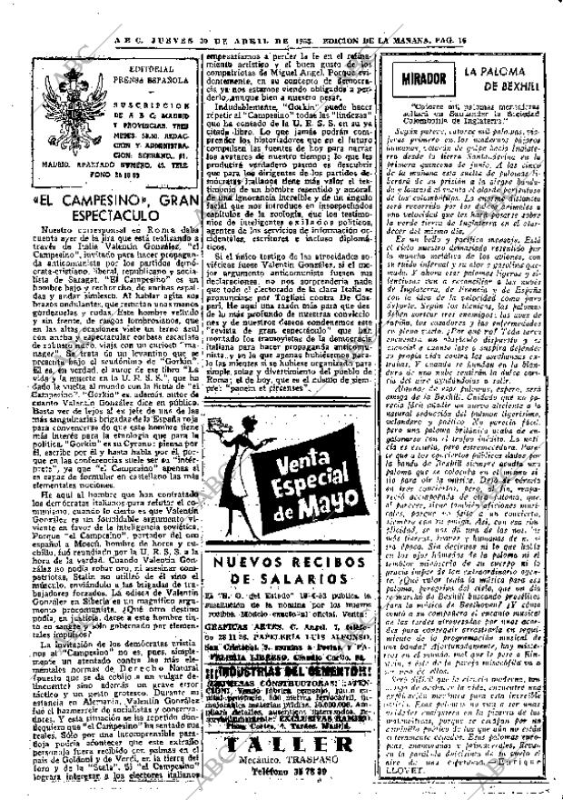 ABC MADRID 30-04-1953 página 16