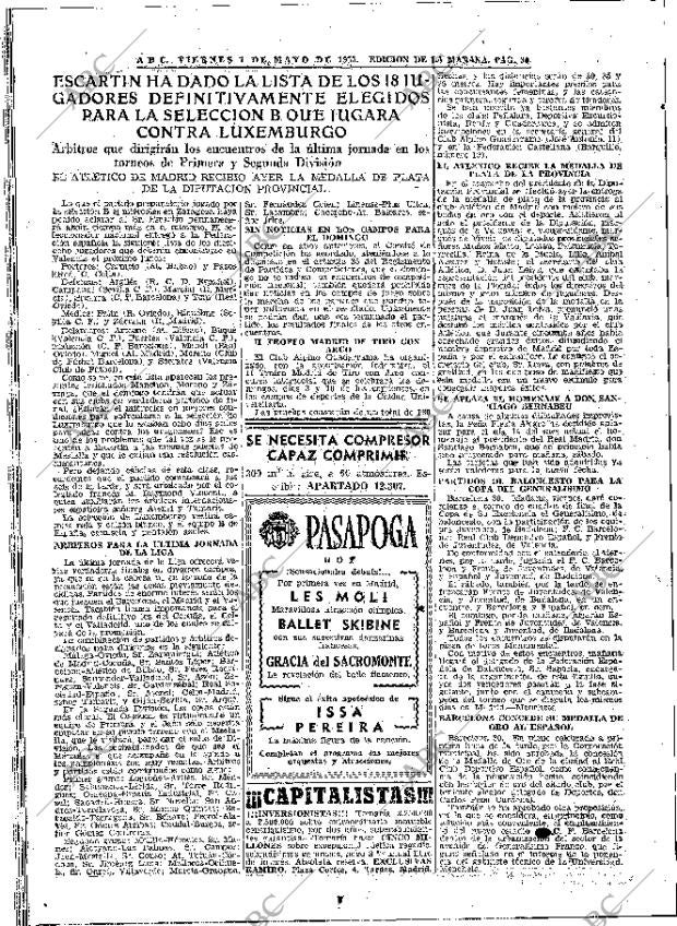 ABC MADRID 01-05-1953 página 30