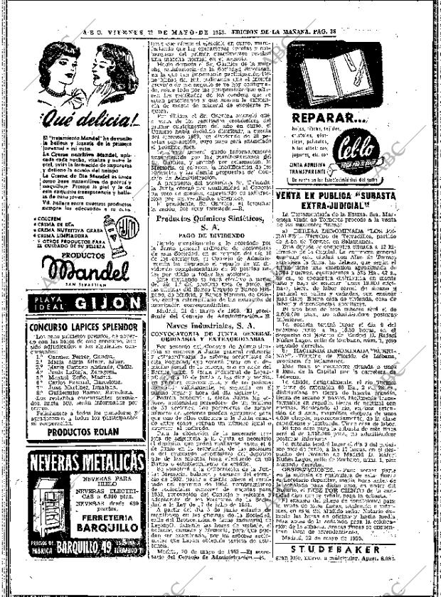 ABC MADRID 22-05-1953 página 38