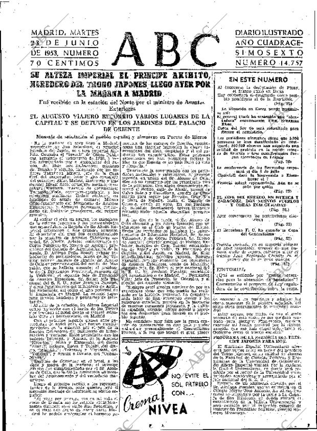 ABC MADRID 23-06-1953 página 23