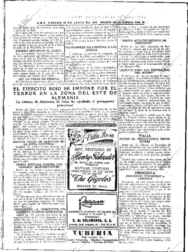 ABC MADRID 27-06-1953 página 22