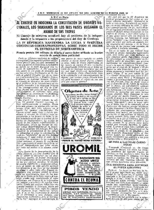 ABC MADRID 22-07-1953 página 19