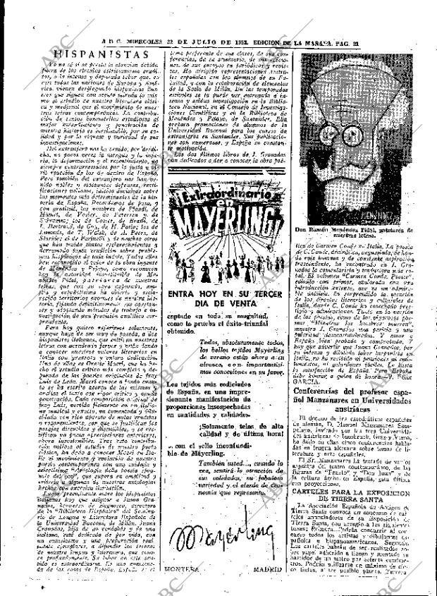 ABC MADRID 22-07-1953 página 21