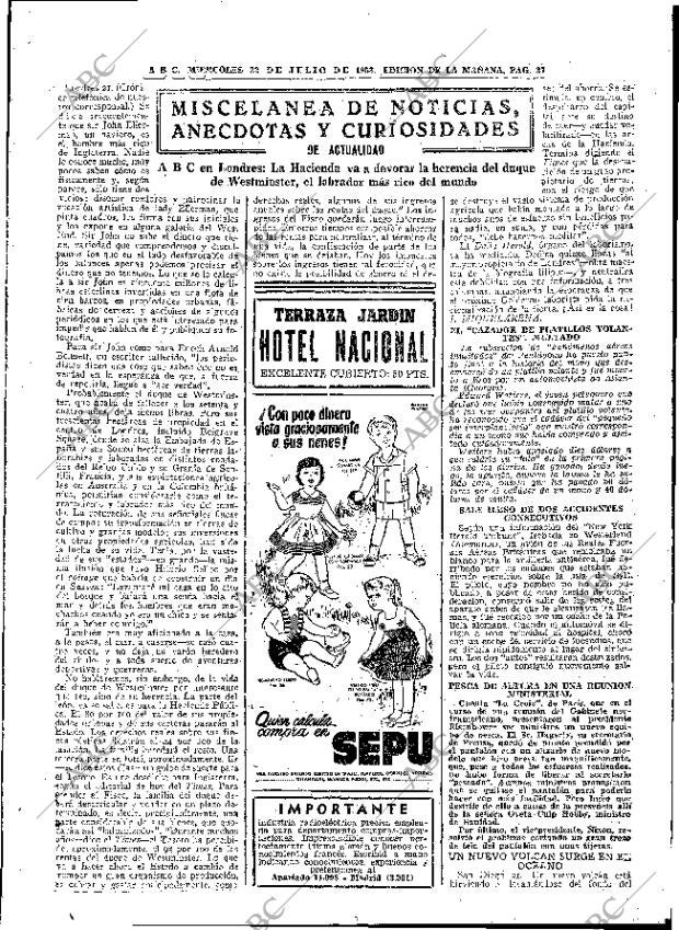 ABC MADRID 22-07-1953 página 27
