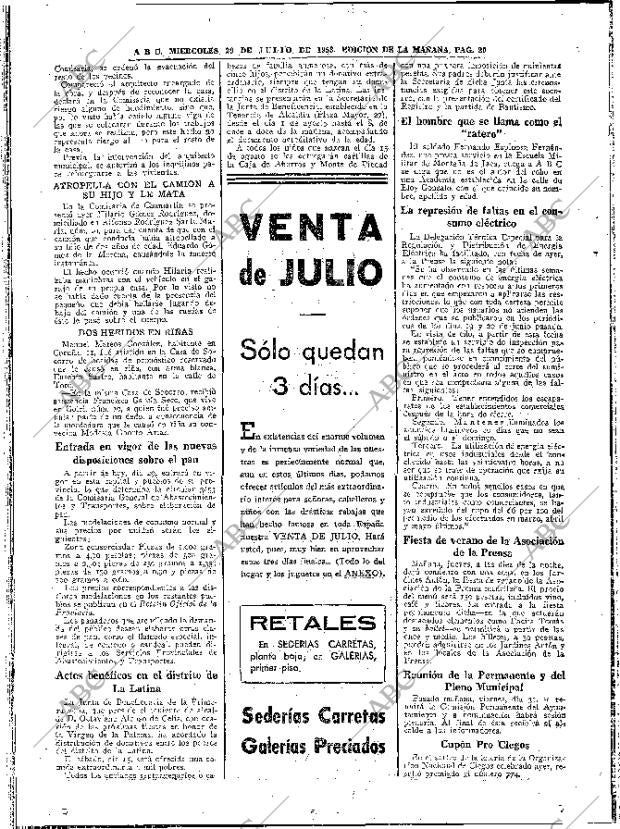 ABC MADRID 29-07-1953 página 20