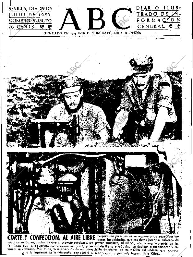 ABC SEVILLA 29-07-1953 página 1