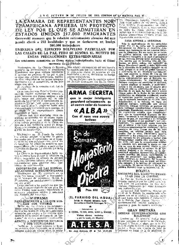 ABC MADRID 30-07-1953 página 17