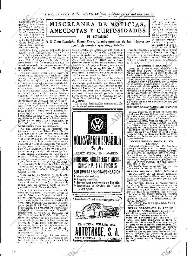 ABC MADRID 30-07-1953 página 25