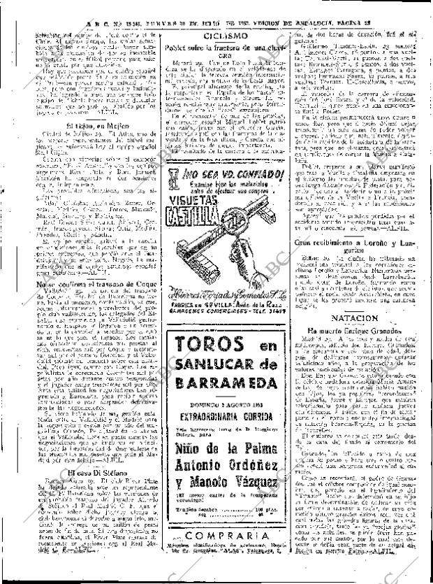 ABC SEVILLA 30-07-1953 página 23