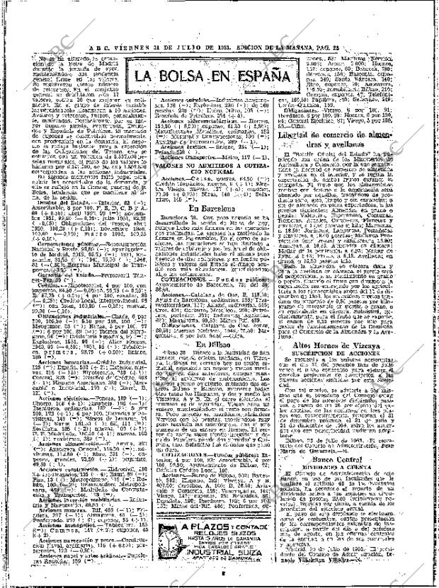 ABC MADRID 31-07-1953 página 22