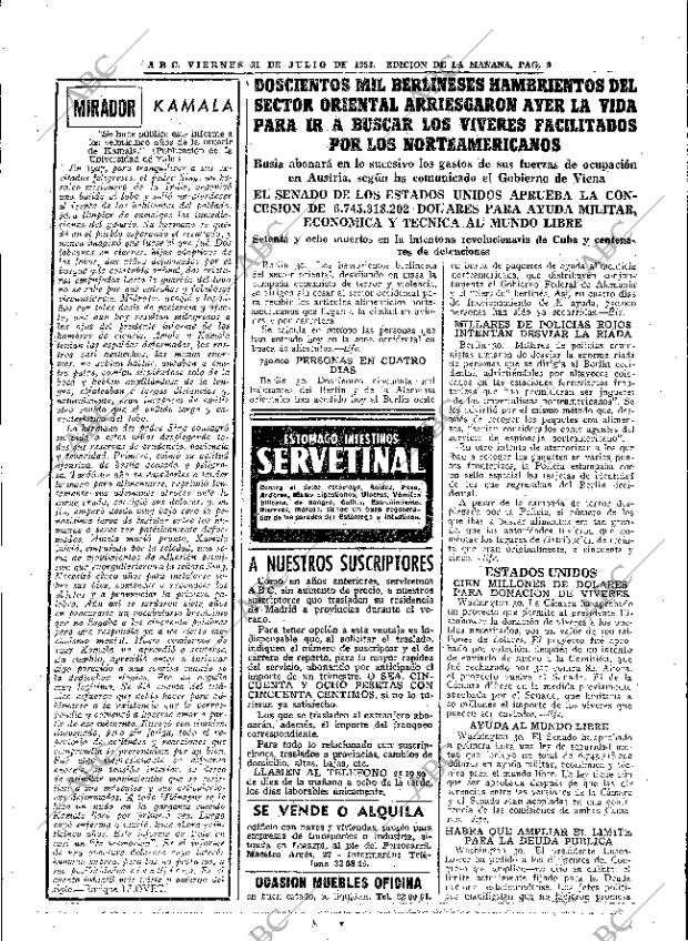 ABC MADRID 31-07-1953 página 9