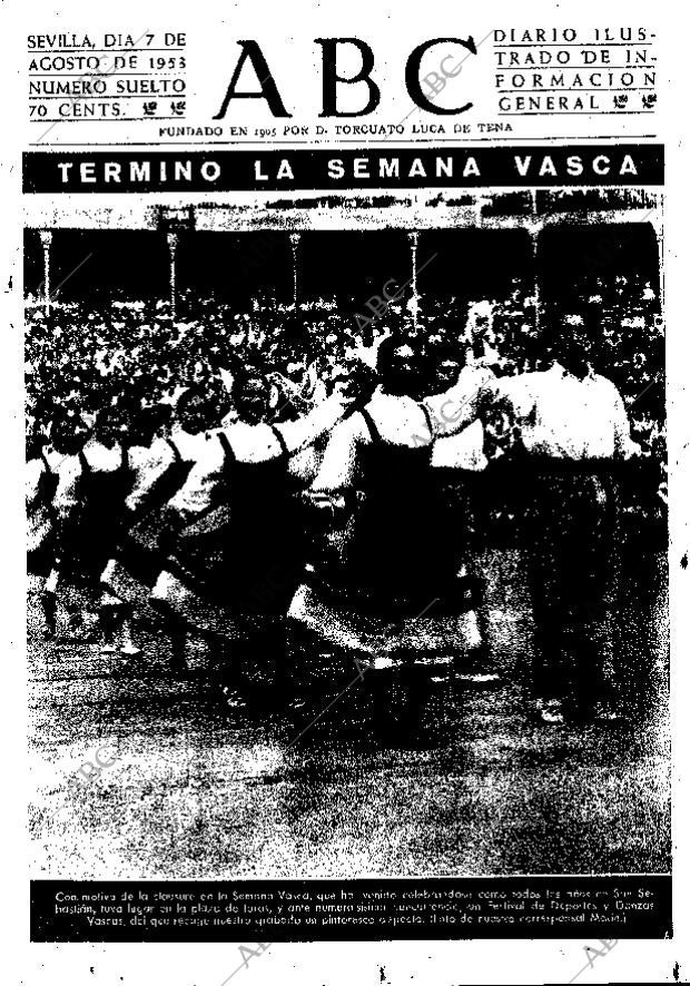 ABC SEVILLA 07-08-1953 página 1