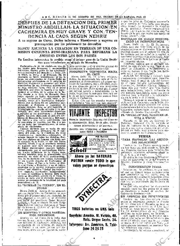ABC MADRID 11-08-1953 página 23