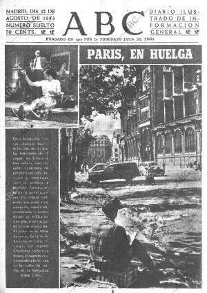 ABC MADRID 12-08-1953 página 1