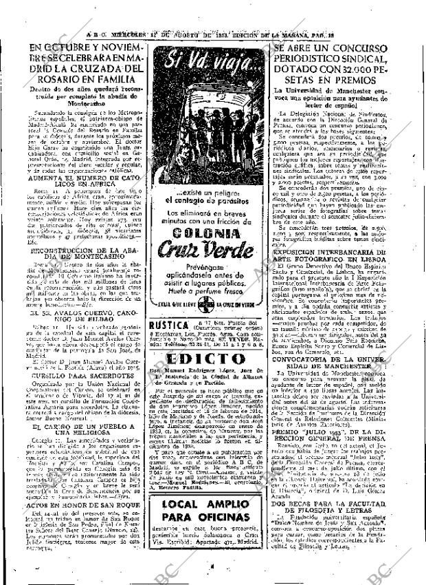 ABC MADRID 12-08-1953 página 18