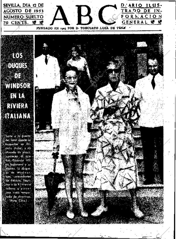 ABC SEVILLA 12-08-1953 página 1