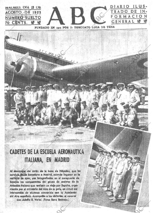 ABC MADRID 13-08-1953 página 1