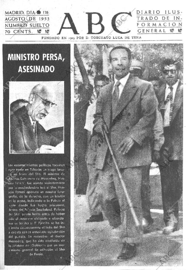 ABC MADRID 20-08-1953 página 1