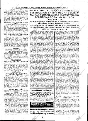 ABC MADRID 21-08-1953 página 14