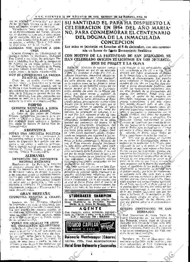ABC MADRID 21-08-1953 página 14