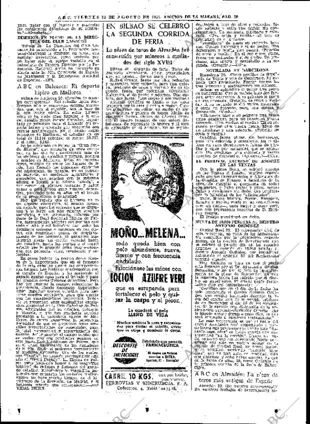 ABC MADRID 21-08-1953 página 20