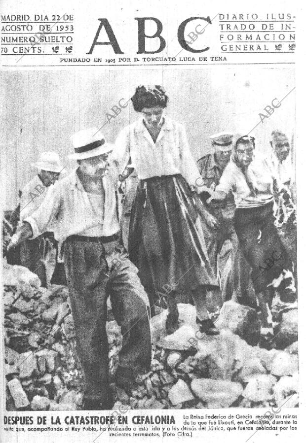 ABC MADRID 22-08-1953 página 1