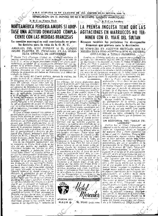 ABC MADRID 22-08-1953 página 11