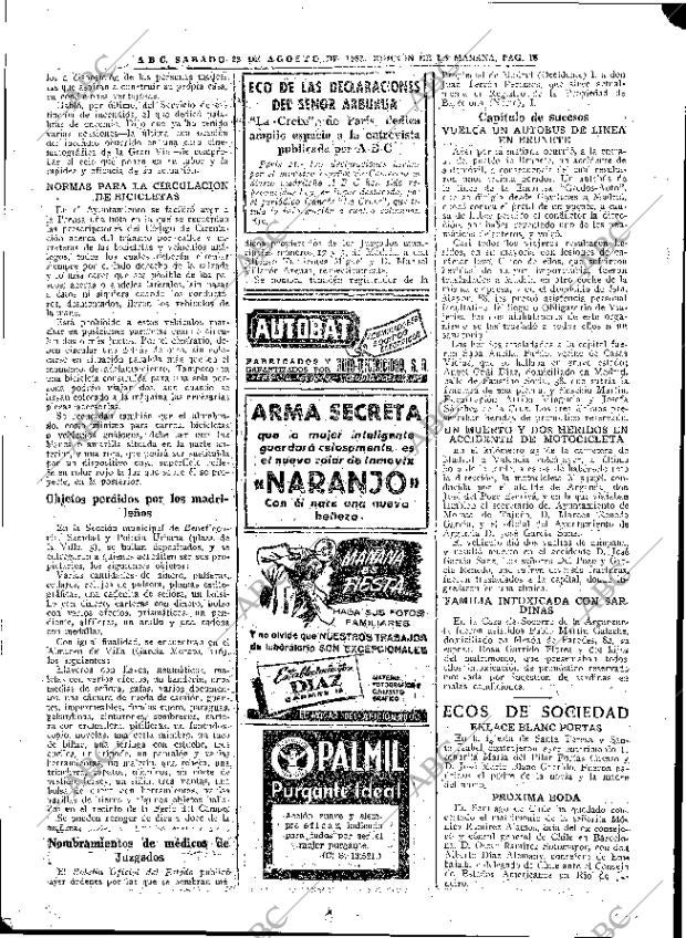 ABC MADRID 22-08-1953 página 18
