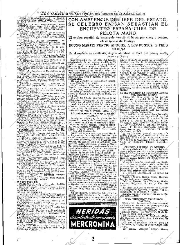 ABC MADRID 22-08-1953 página 23