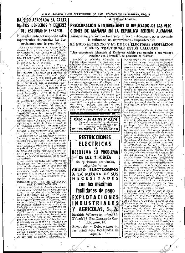 ABC MADRID 05-09-1953 página 9
