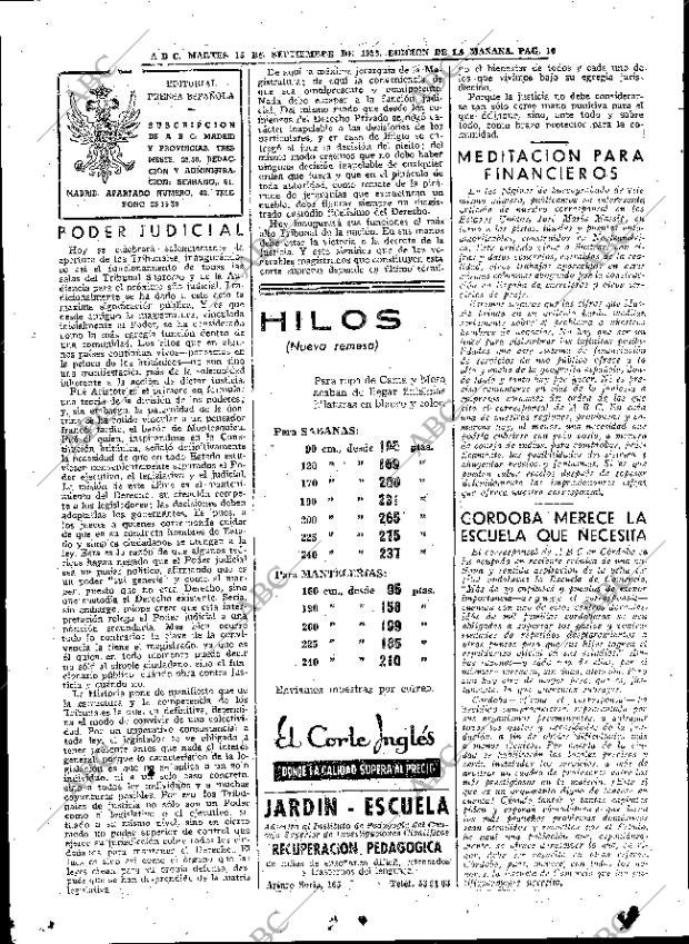 ABC MADRID 15-09-1953 página 16