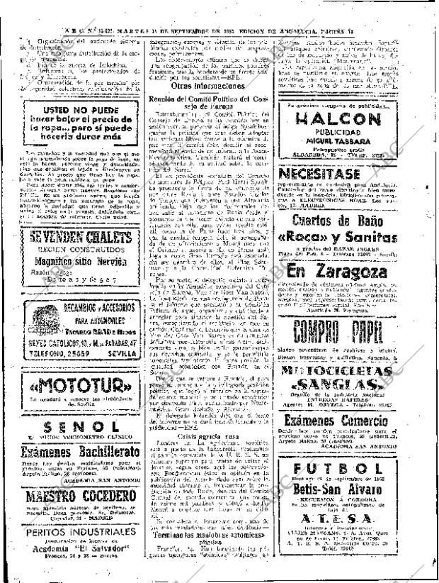 ABC SEVILLA 15-09-1953 página 14