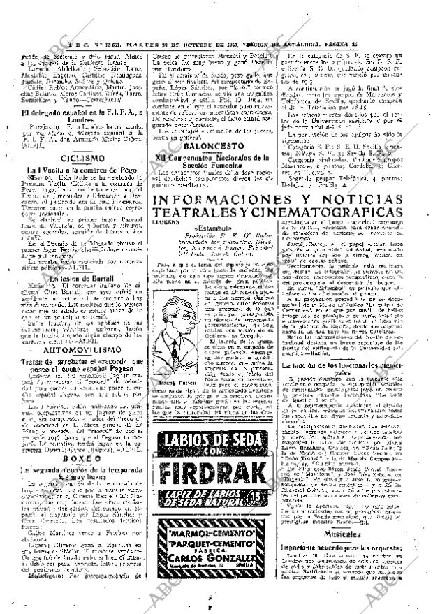 ABC SEVILLA 20-10-1953 página 25
