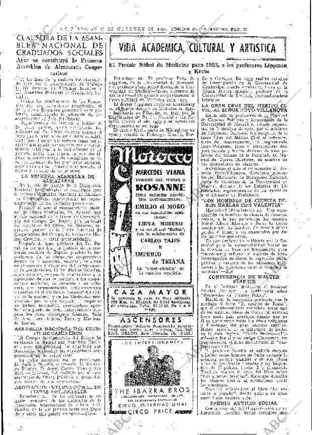 ABC MADRID 23-10-1953 página 27