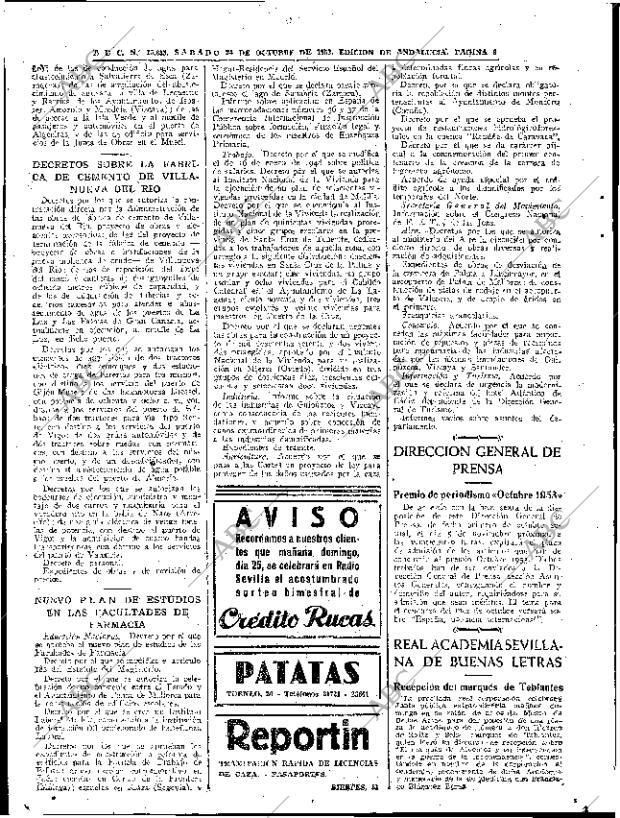 ABC SEVILLA 24-10-1953 página 8